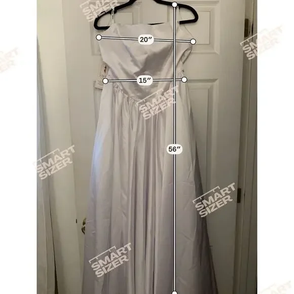 Beautiful White Satin Wedding Dress/Gown Size 12 - Picture 3 of 7